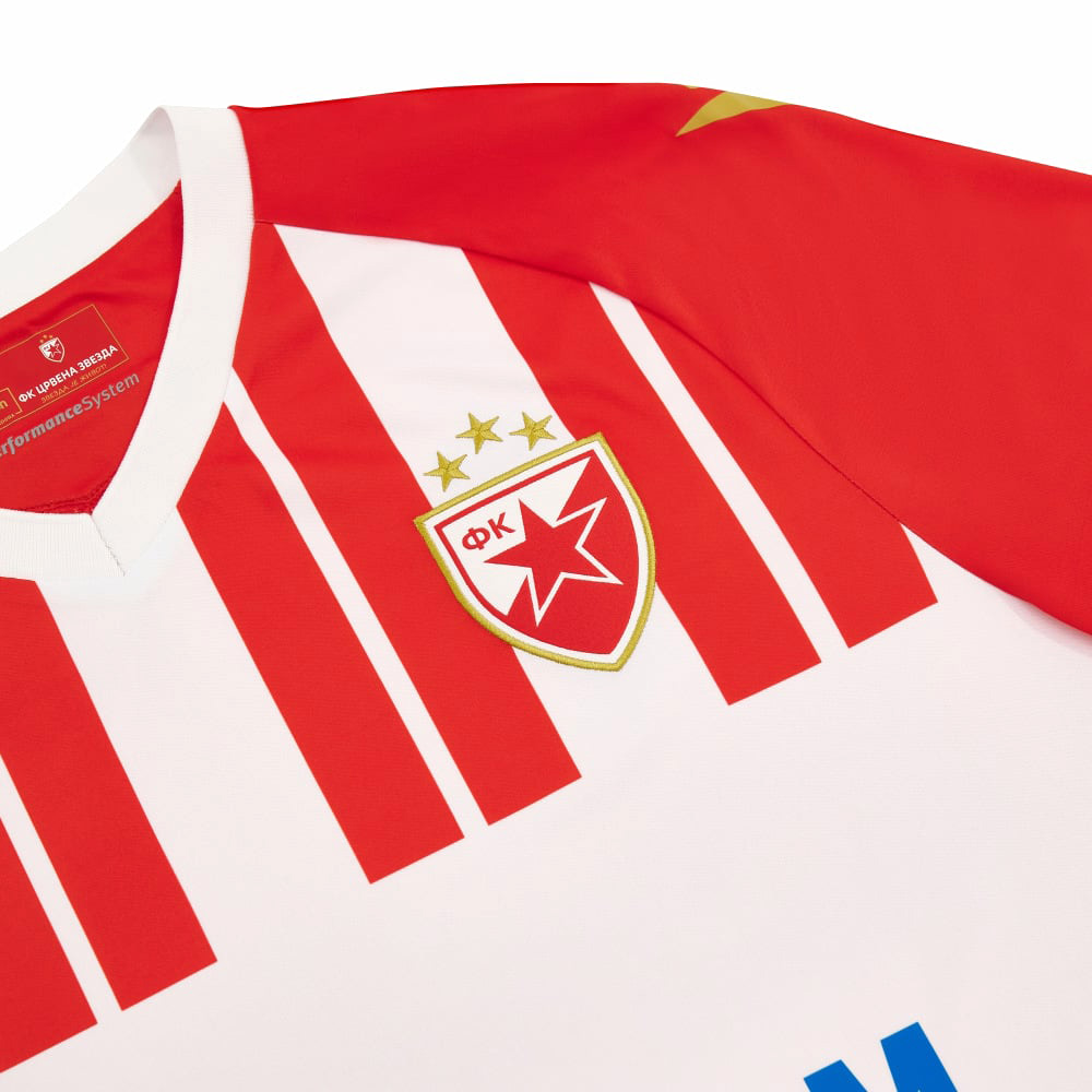 Still Sponsored by Gazprom: Red Star Belgrade 23-24 Home, Away