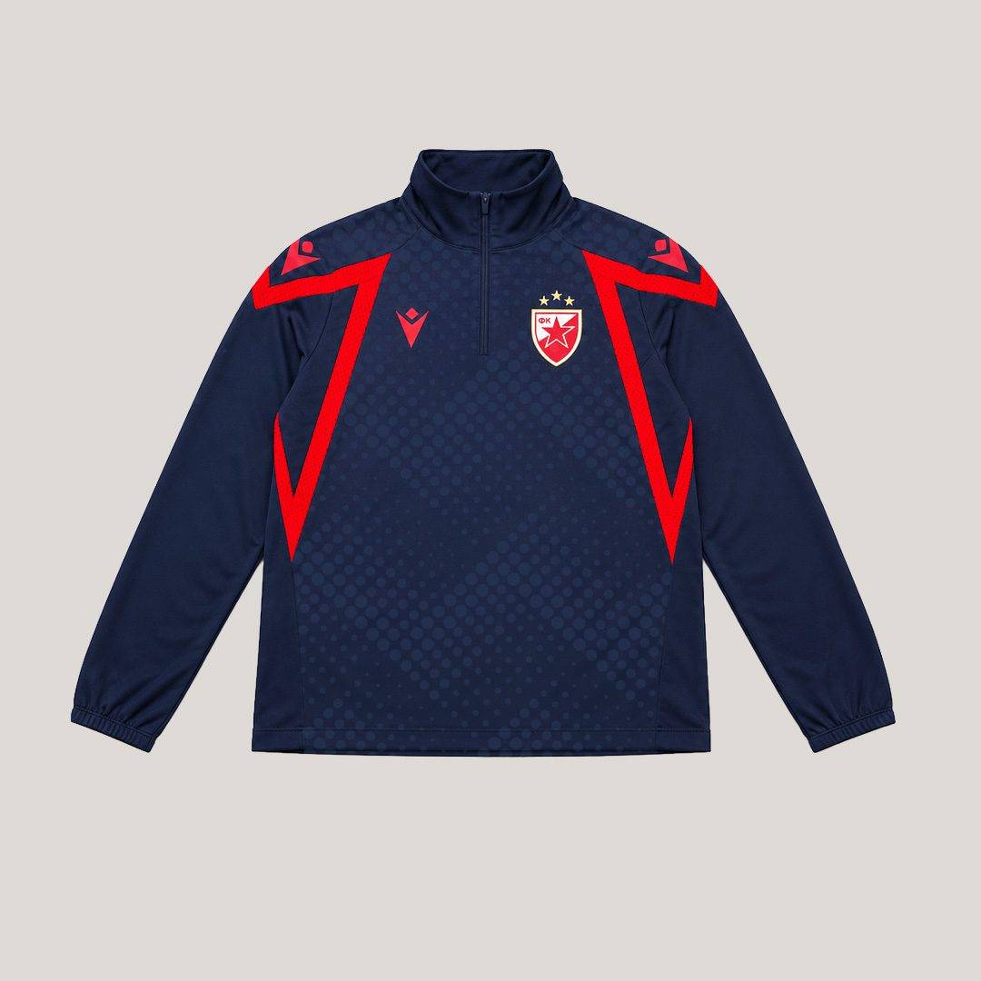 Macron-Teget-HalfZip-Front-1080x1080px Macron kids training sweatshirt 26/27 - Image 1